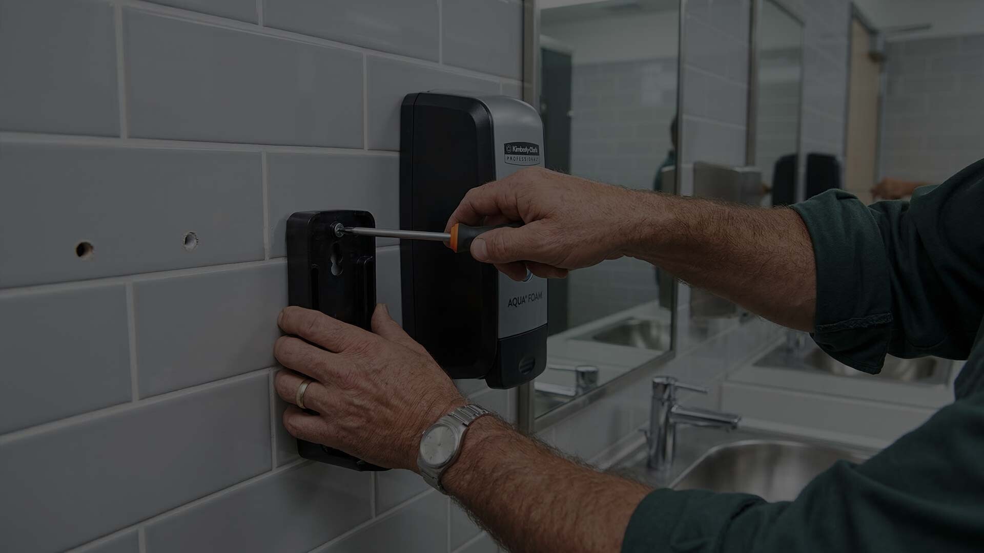 Commercial restroom dispenser installation and repair